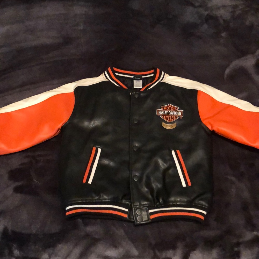 Harley Davidson kids leather type  jacket - 4T